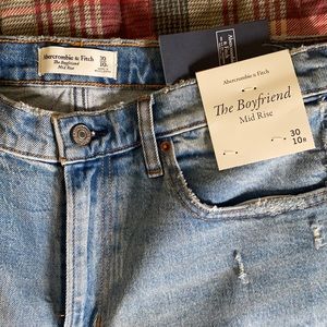 Abercrombie and Fitch Mid Rise Boyfriend Jeans